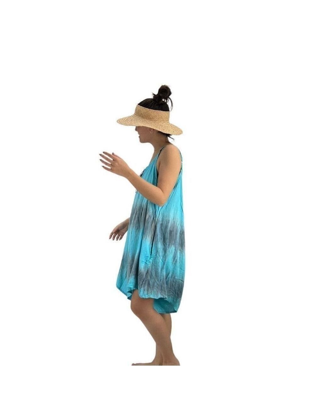 Kau wela Summer Mini Romper Beach Boho Romper Gypsy Overall Wide Leg Monstera